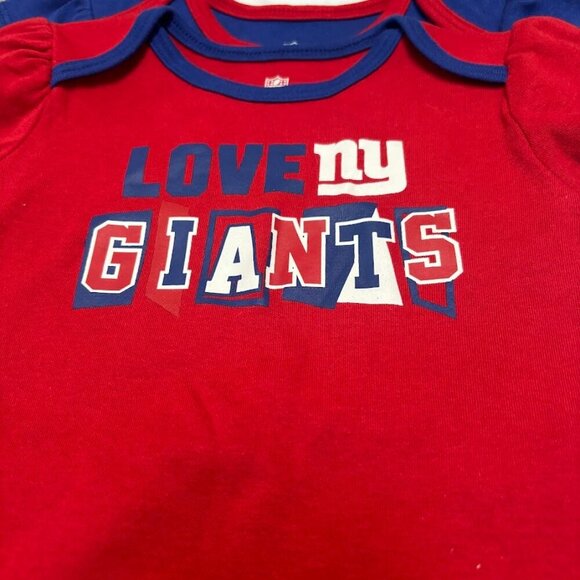 NFL New York Giants Infant 3pk Bodysuit, 12 Months - Picture 4 of 6